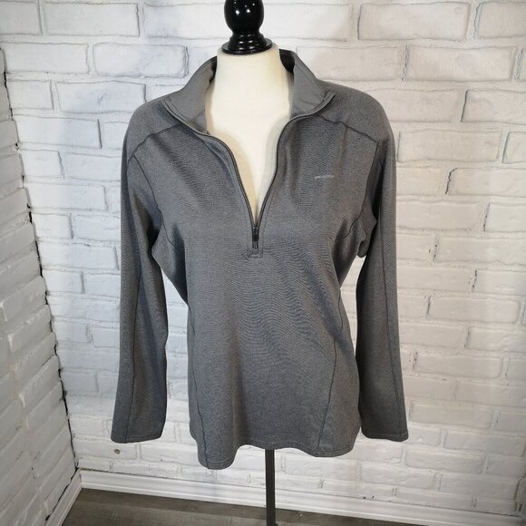 Patagonia Ladies Size Medium Grey Capilene 3 Midweight Cool Tech Shirt 1/4 Zip - Picture 5 of 9
